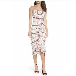 C/Meo Collective On Her Own Strapless Midi Dress